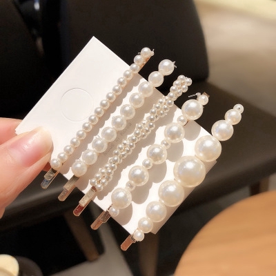 1 Set Vintage Pearl Hair Pins Fashion Imitation Pearl Hair Clips For Women Girls Barrettes