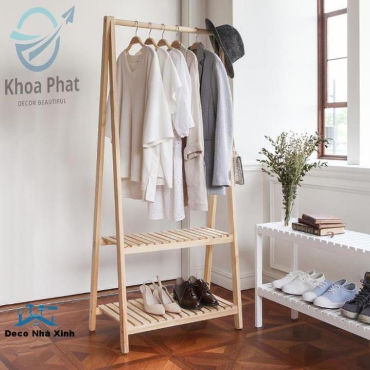 Kệ Treo Quần Áo Chữ A Khoa Phát, Giá Treo Quần Áo 2 Tầng Gỗ MDF Cao Cấp NX