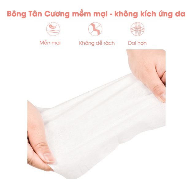 Khăn vải cotton khô đa năng Chioture dùng 1 lần không hóa chất 100 tờ rút