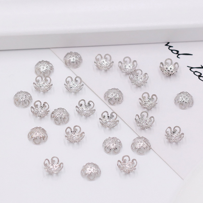 10 chụp hoa 4*11mm liệu làm trâm, làm trang sức