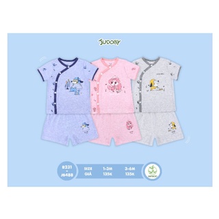 Bộ cộc tay sơ sinh cài lệch Judoby mã JB488