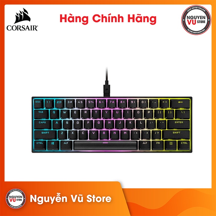 Bàn phím máy tính Corsair K65 RGB Mini BLKMX RED CH9194010NA Hàng Chính Hãng