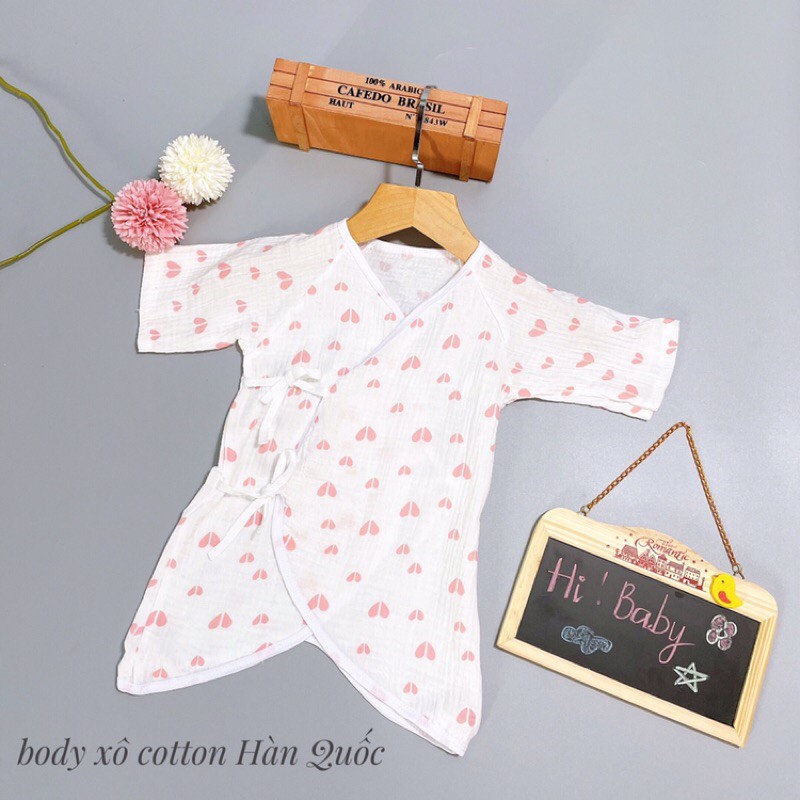 Body xô cotton 100% (3-8kg), body sơ sinh