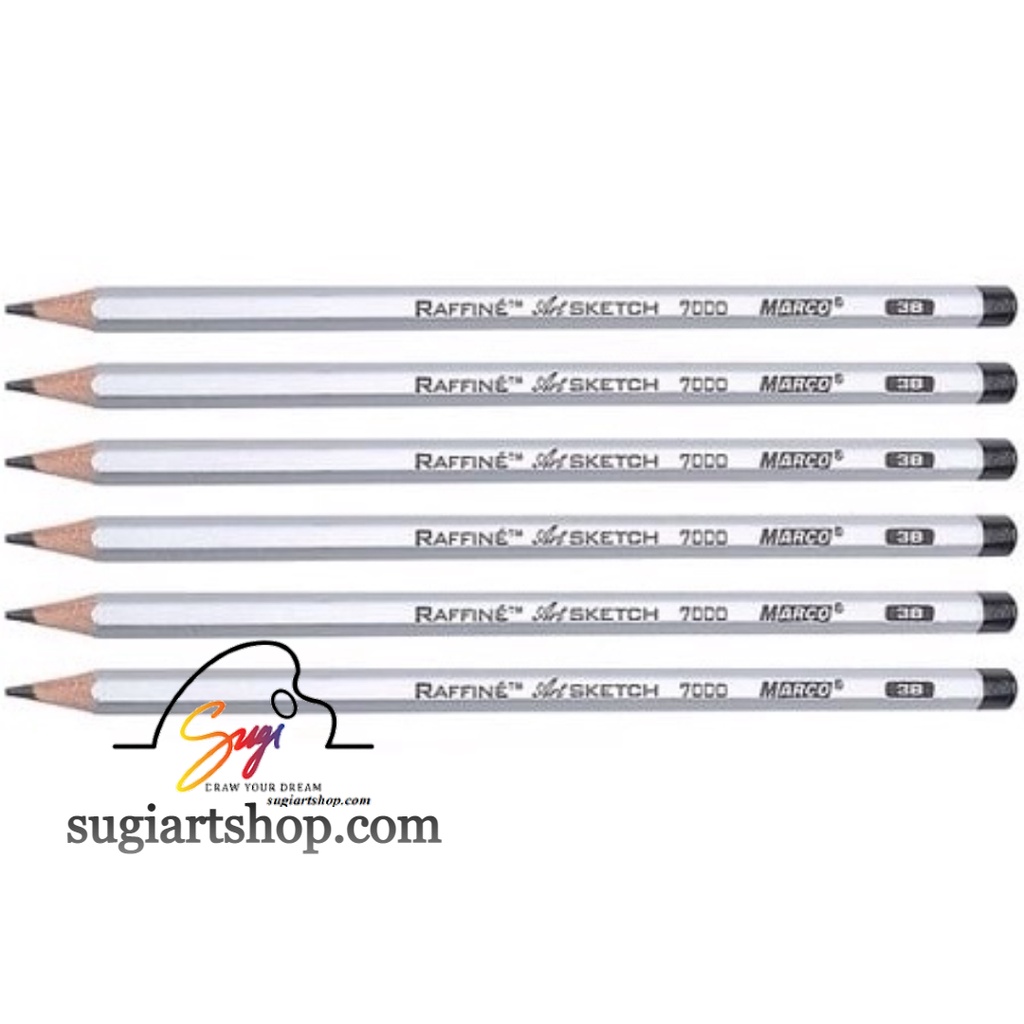 Chì phác thảo Marco 700, Chì kỹ thuật phác thảo Marco 7000 thân xám -Sugi ArtShop