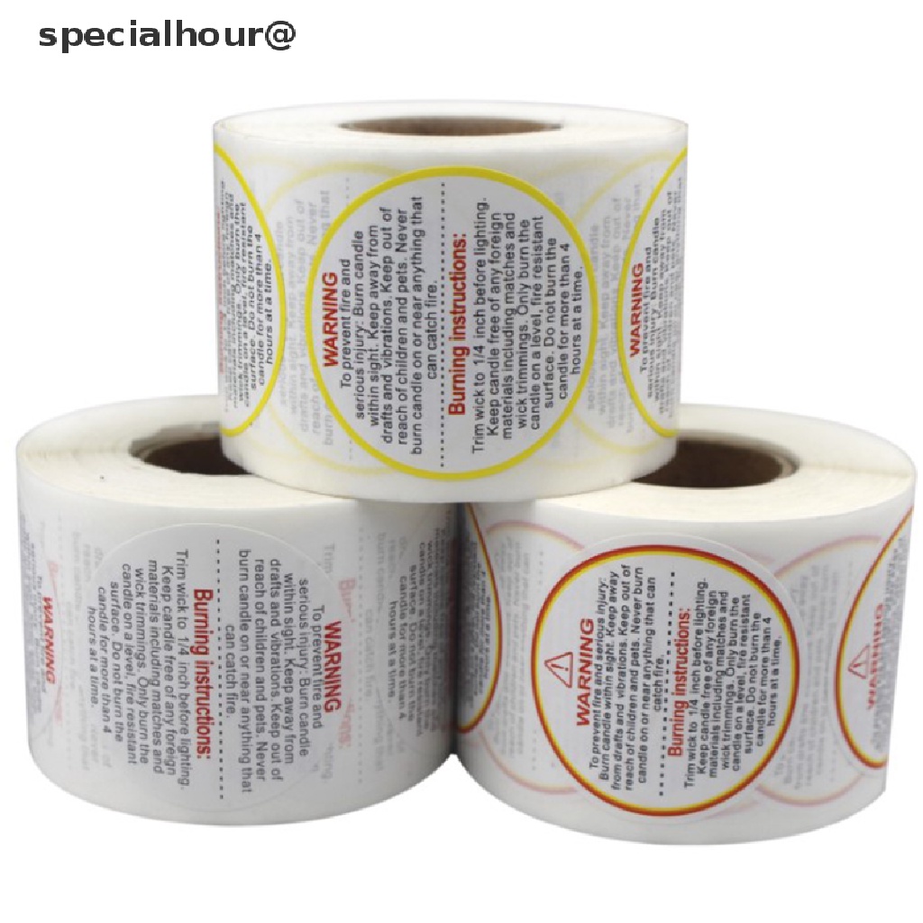 Cuộn 500 Miếng Dán Cảnh Báo Chống Thấm Nước 1.5 inch Chuyên Dụng Cho Trang Trí