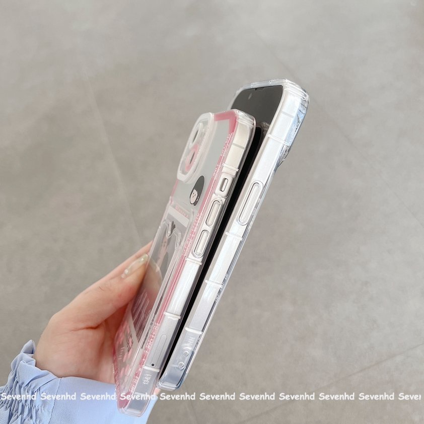 Ốp Điện Thoại Mềm Trong Suốt Có Ngăn Đựng Thẻ Cho iphone 15 14 13 12 11 pro max x xr xs max 8 7 plus se 2020