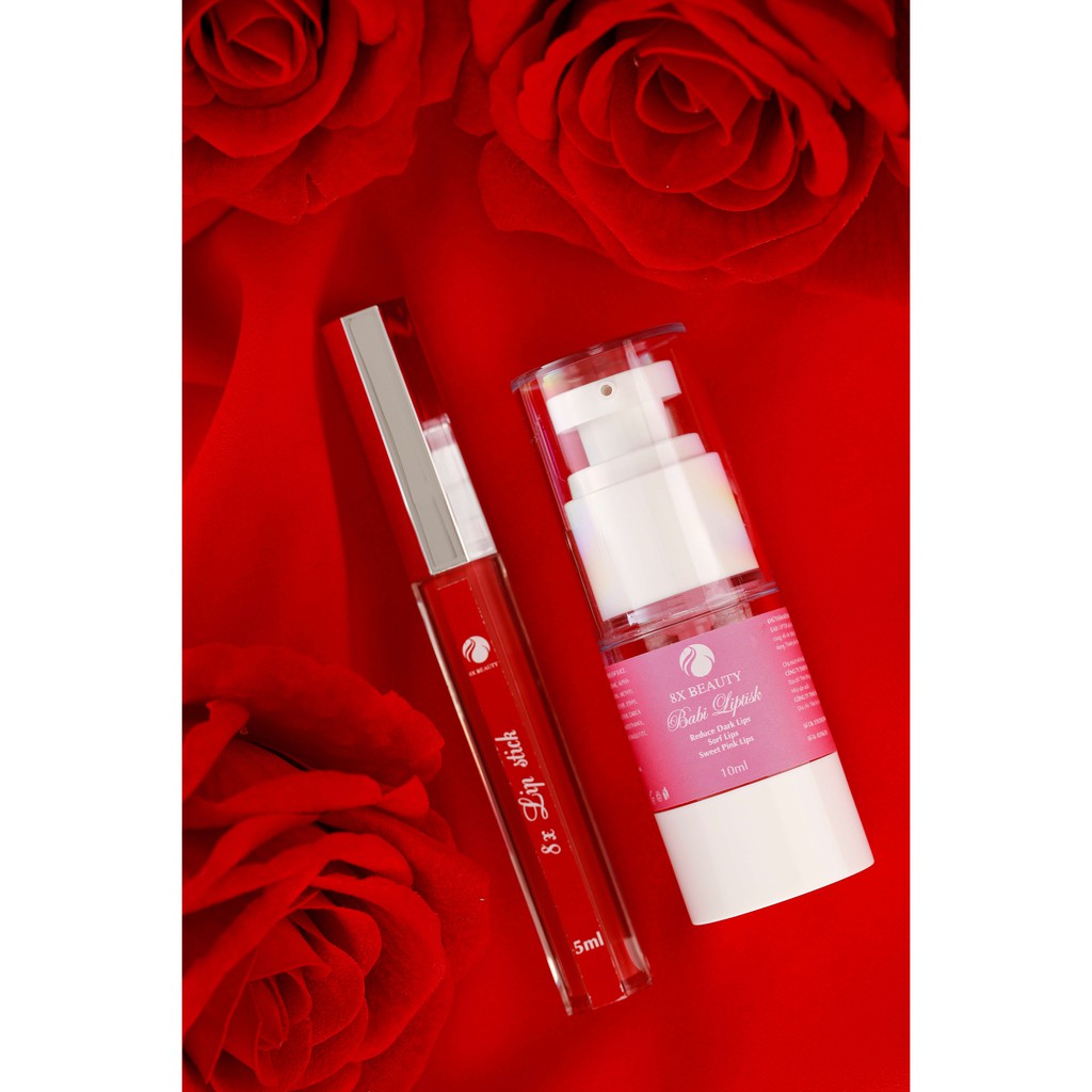 Detox Khử Thâm Môi 8x Beauty 10ml - Môi Hồng Căng Mọng - Tặng Son Đỏ Cam San Hô Siêu Lì 8x Lipstick | BigBuy360 - bigbuy360.vn