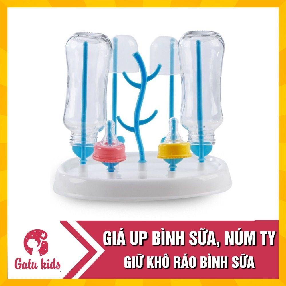Khay úp, giá úp bình sữa và núm ty tiện lợi cho mẹ