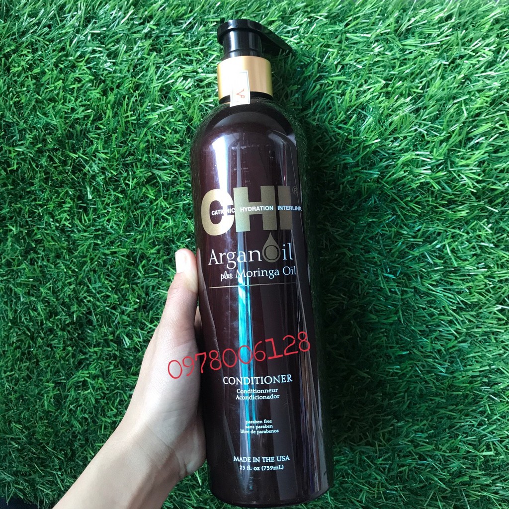 #Chi_USA_Chính_Hãng_100% Dầu xả CHI Argan Plus Moringa Oil Conditioner 739ml