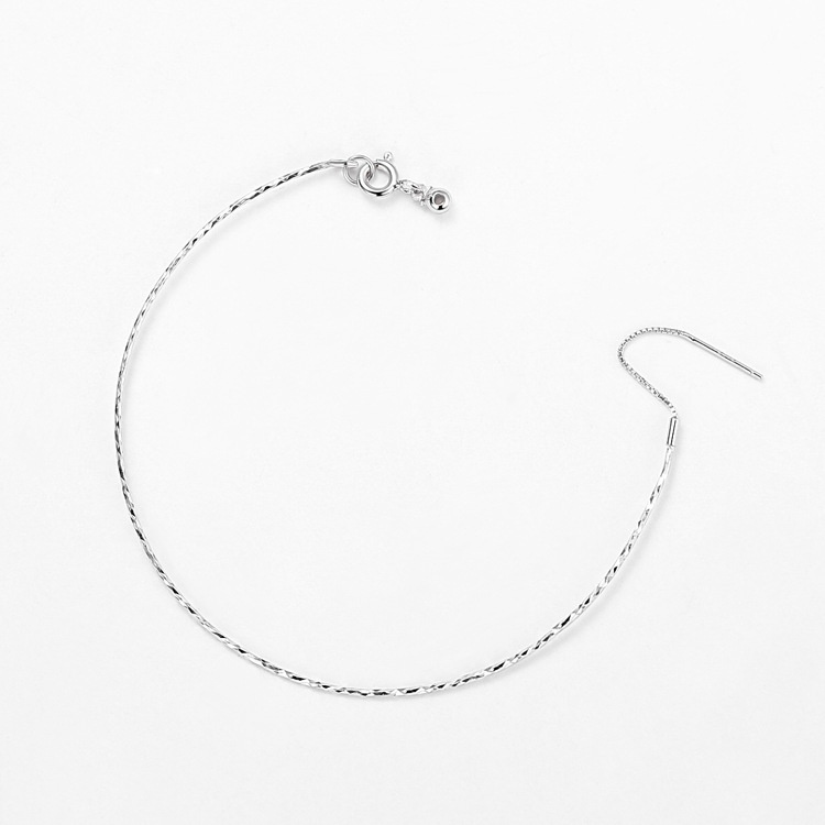 [VTB1] Phụ kiện trang sức (DIY) - Vòng tay bạc S925 [kiểu cứng] chờ gắn hạt tùy chọn