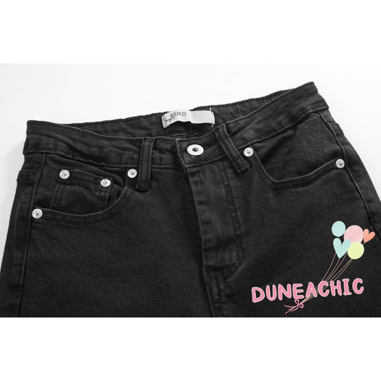 DUNEA Quần Jean Dài Lưng Cao Co Giãn Tốt Thiết Kế Quyến Rũ Cho Nữ