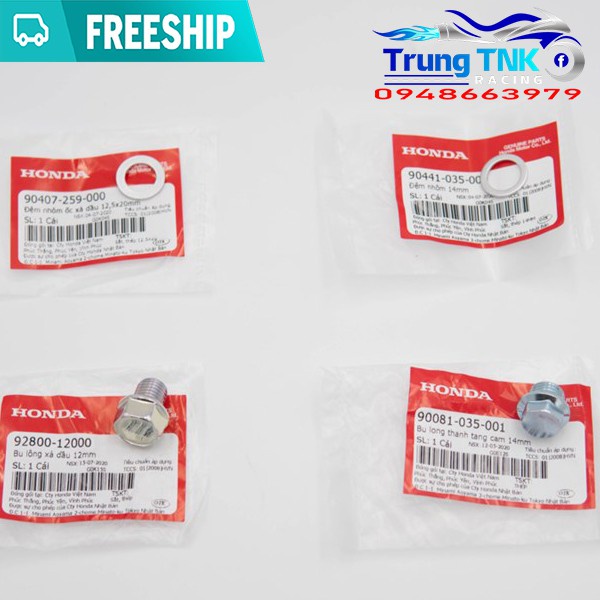 Bộ ốc xả dầu và ốc tăng cam dream ( 4 chi tiết) chính hãng.