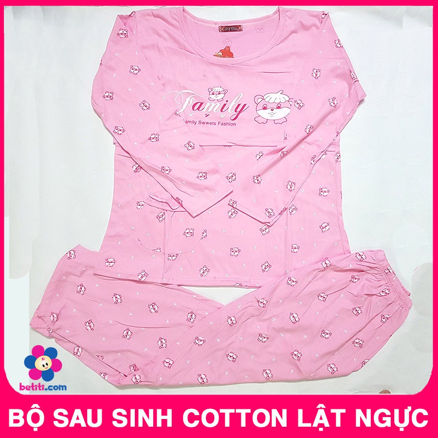 Bộ Quần Áo Cho Mẹ Bầu Và Mẹ Sau Sinh Cotton Dài Tay (Từ 50 - 60kg) - BTT00524