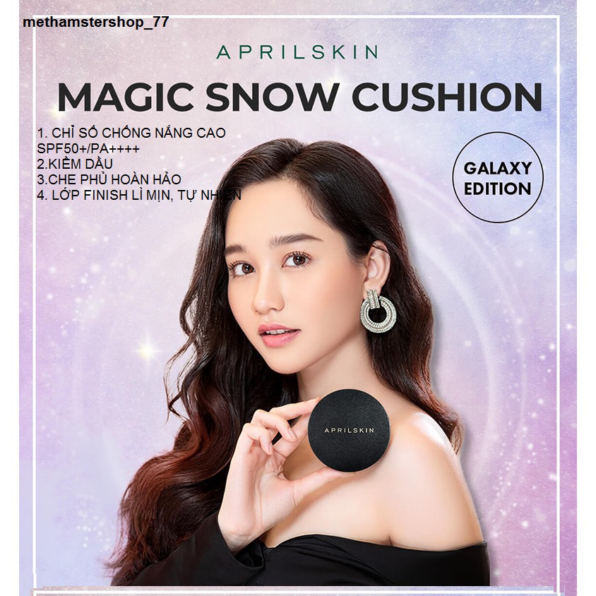Phấn Nước April Skin Magic Snow Cushion SPF50+ PA+++ 15g [New]