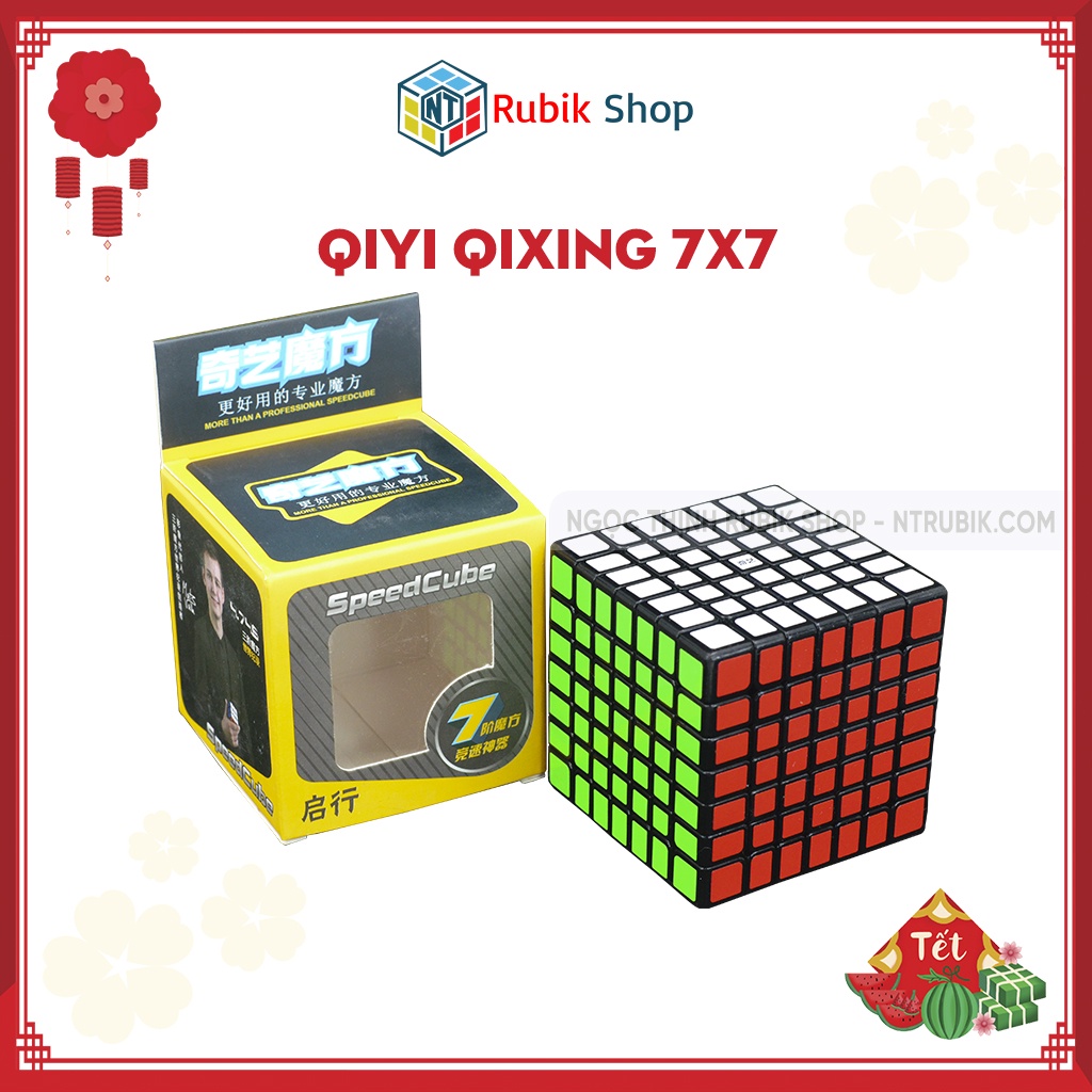 Đồ chơi rubik 7x7x7 - QiYi Qixing 7x7x7 Black (Màu Đen) - ngocthinhrubik