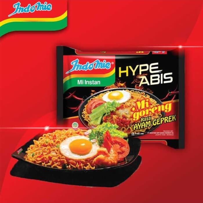 Mì Xào Khô Indomie Hype Abis Mi Goreng Rasa Ayam Geprek Vị Gà Cay 85g