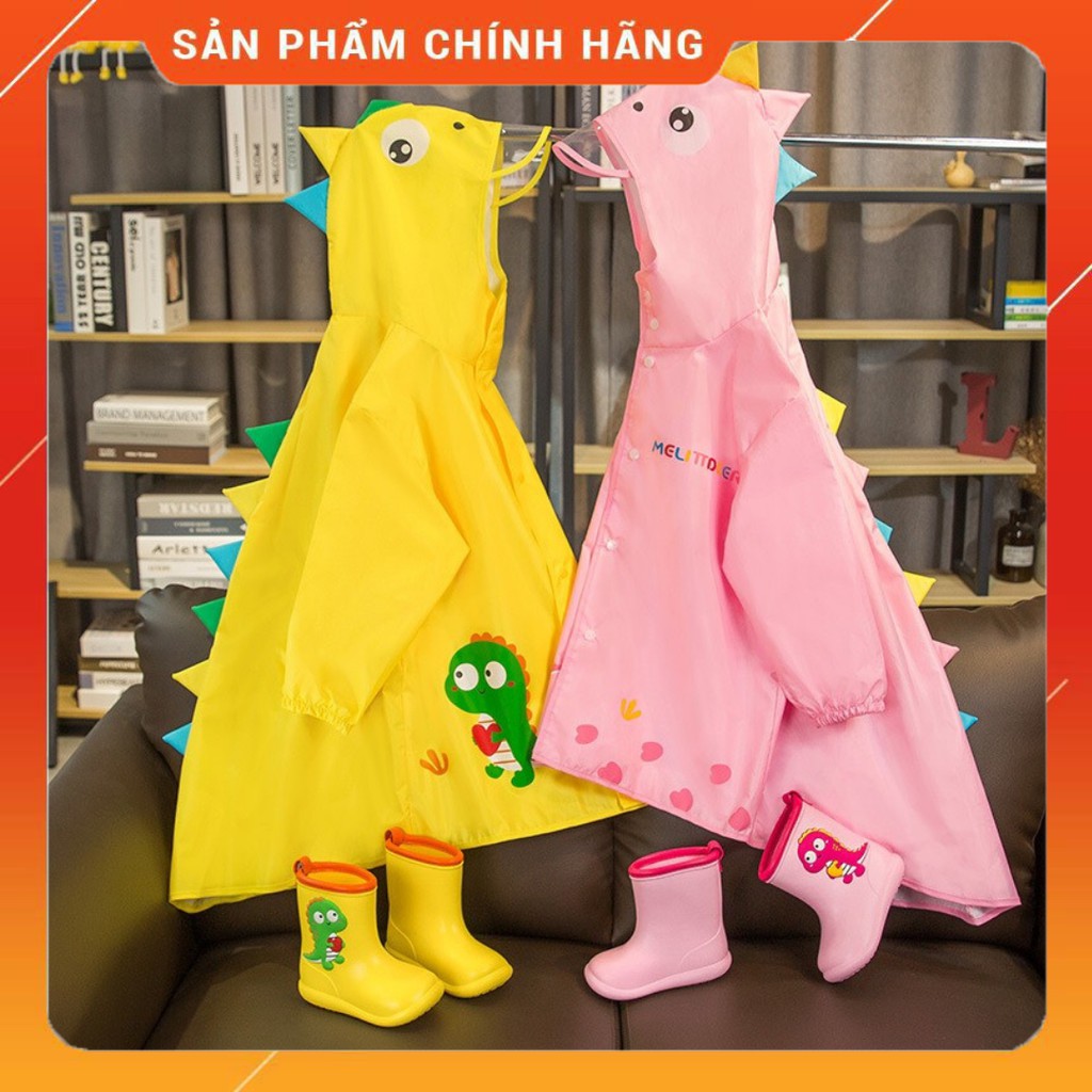 Áo Mưa Khủng Long MELITTDEER Chính Hãng Chất Liệu Polyester Cao Cấp Chống Thấm Nước Cho Bé 2021