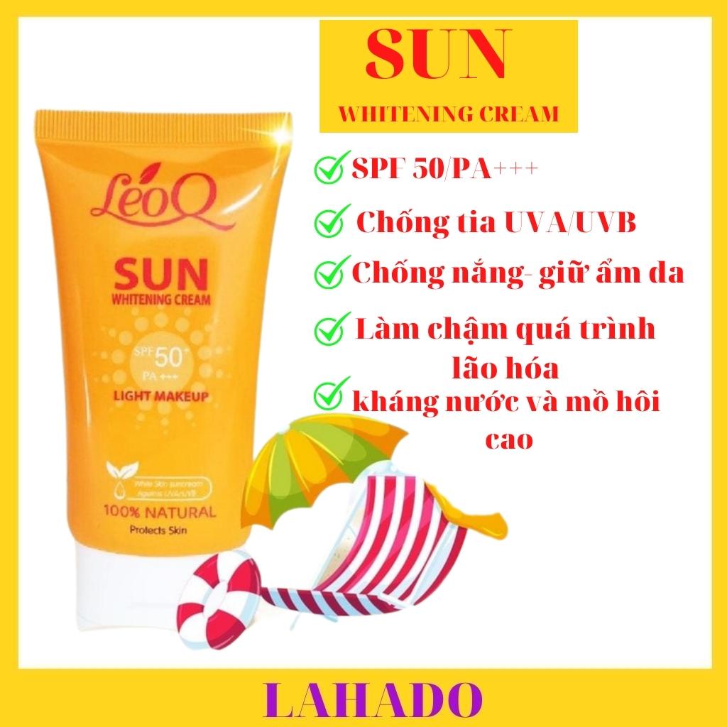 Kem chống nắng body nâng tone dưỡng ẩm trắng da toàn thân LEOQ 60ml