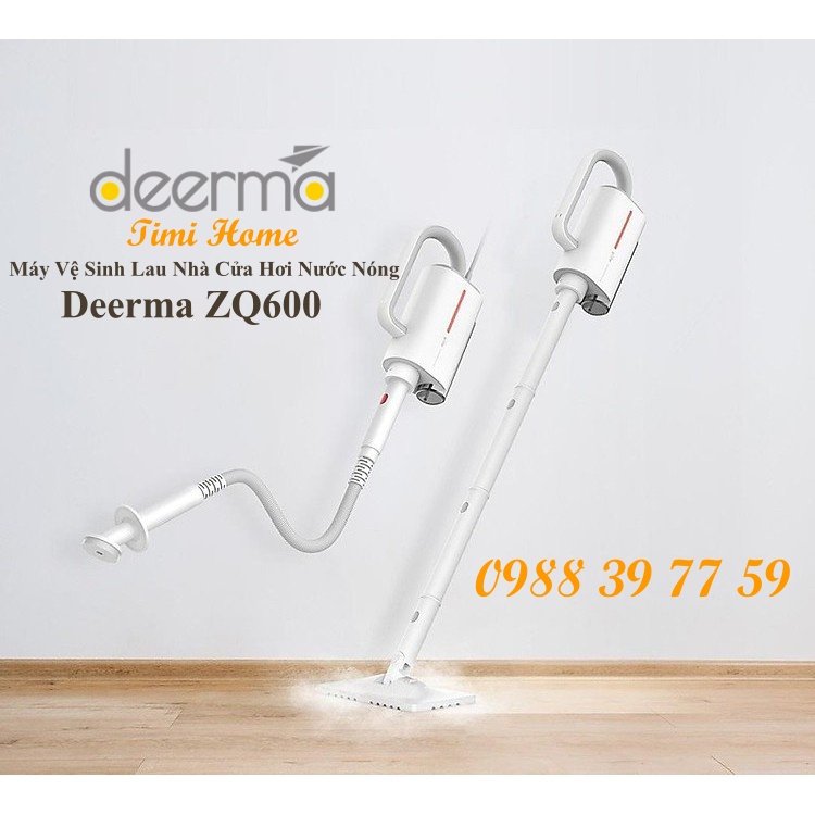 Máy Vệ Sinh Lau Nhà Cửa Hơi Nước Nóng Cầm Tay Deerma ZQ610/ ZQ600, Chế Độ Kháng Khuẩn Cao Cấp