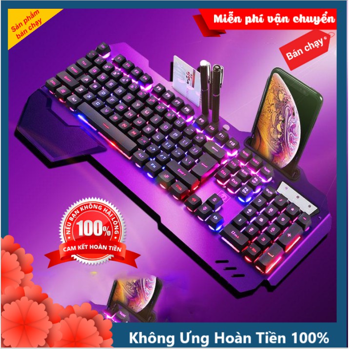 Bàn Phím Gaming Led Đẹp ❤️FREESHIP❤️ Bàn phím giả cơ K618, chuyên Game, đèn nền LED đổi màu 10 chế độ khác nhau | WebRaoVat - webraovat.net.vn