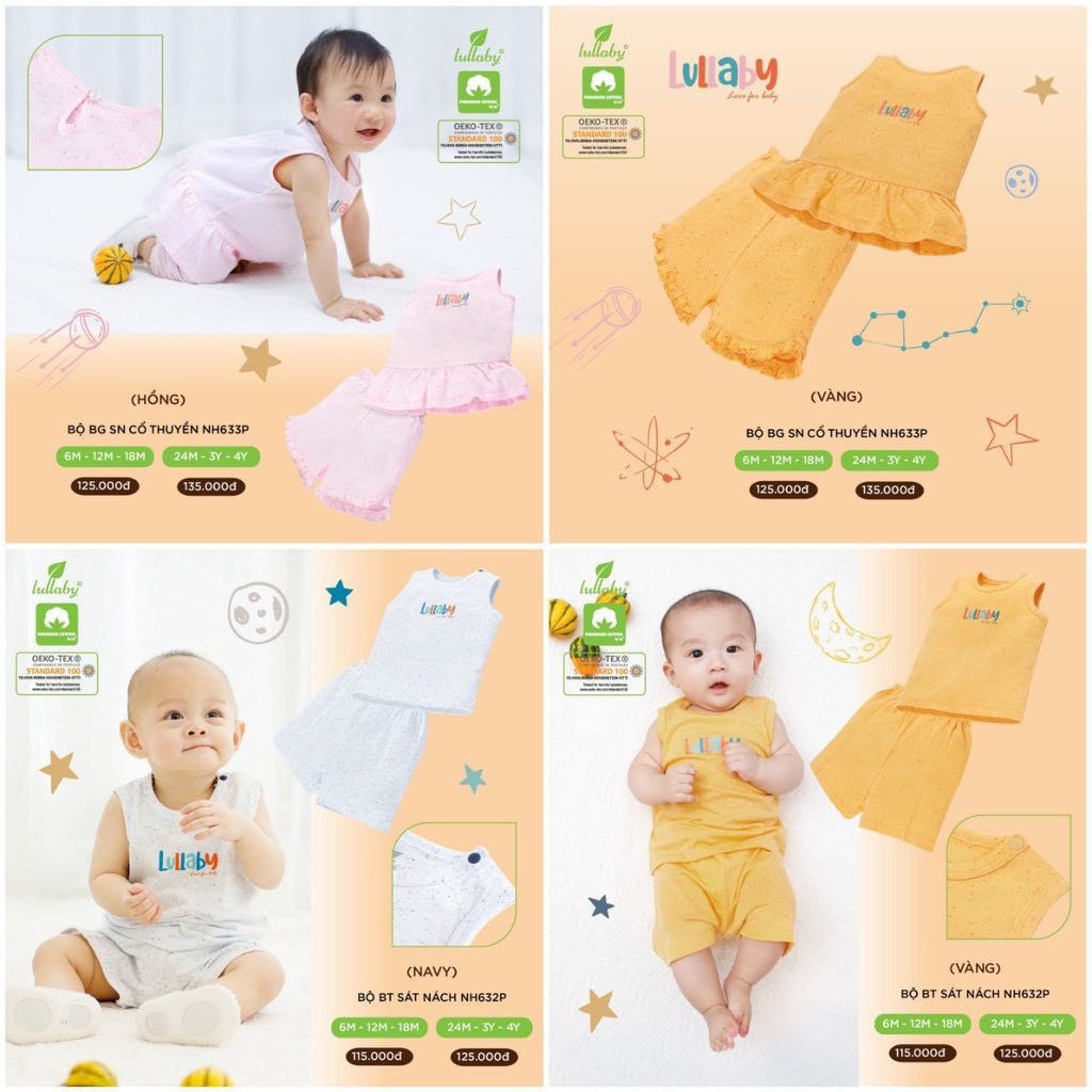 Bộ sát nách bé trai/gái Lullaby [NH632-633P] (Sz 6m-4y)