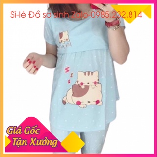 Bộ bầu sau sinh lửng cotton cho mẹ