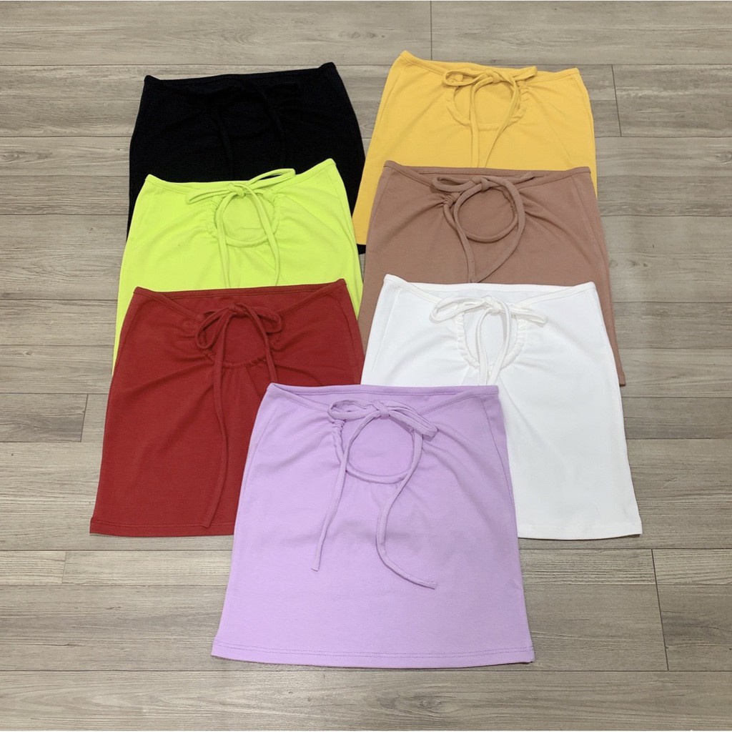 Áo croptop thun bozip kiểu luồn dây tròn cột cổ sexy - Colory shop