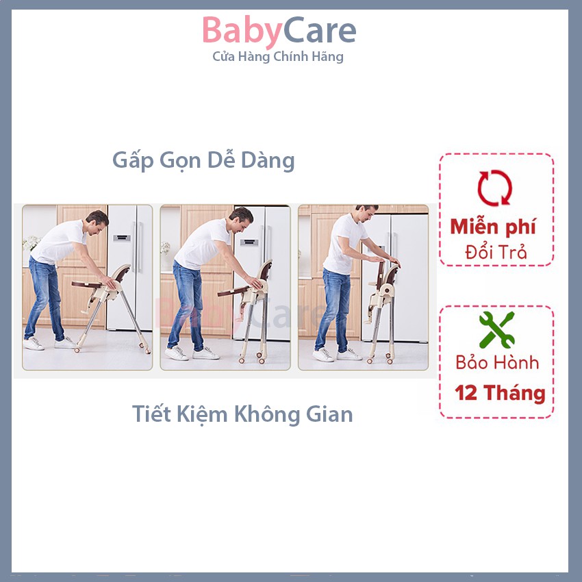 Ghế Ăn Dặm BabyCare Cao Cấp BBLux01,Thay Đổi Chiều Cao Theo Ý Muốn - Chắc Chắn - Tiện Lợi - Bản Cao Cấp 2021 - BabyCare