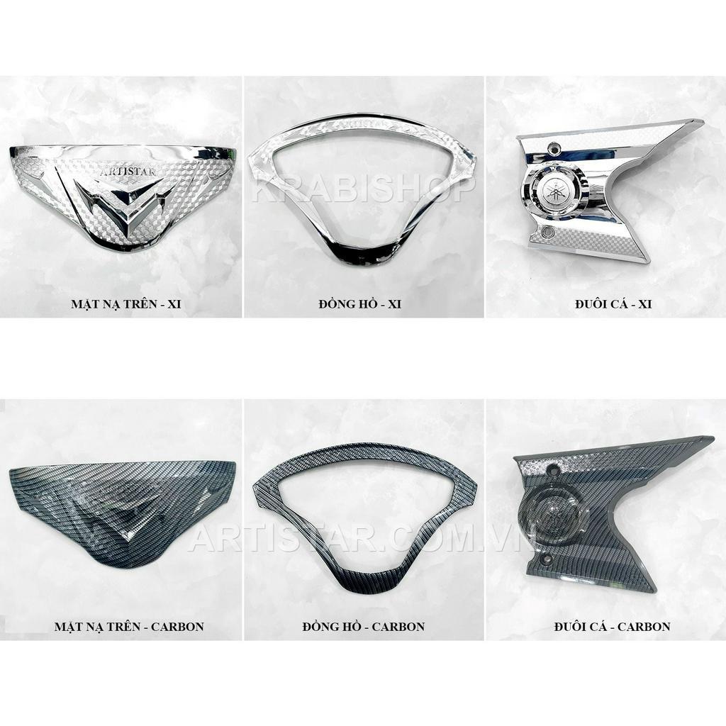 Ốp trang trí xe Jupiter Finn 2022 2023 mạ Crom và Carbon Artistar