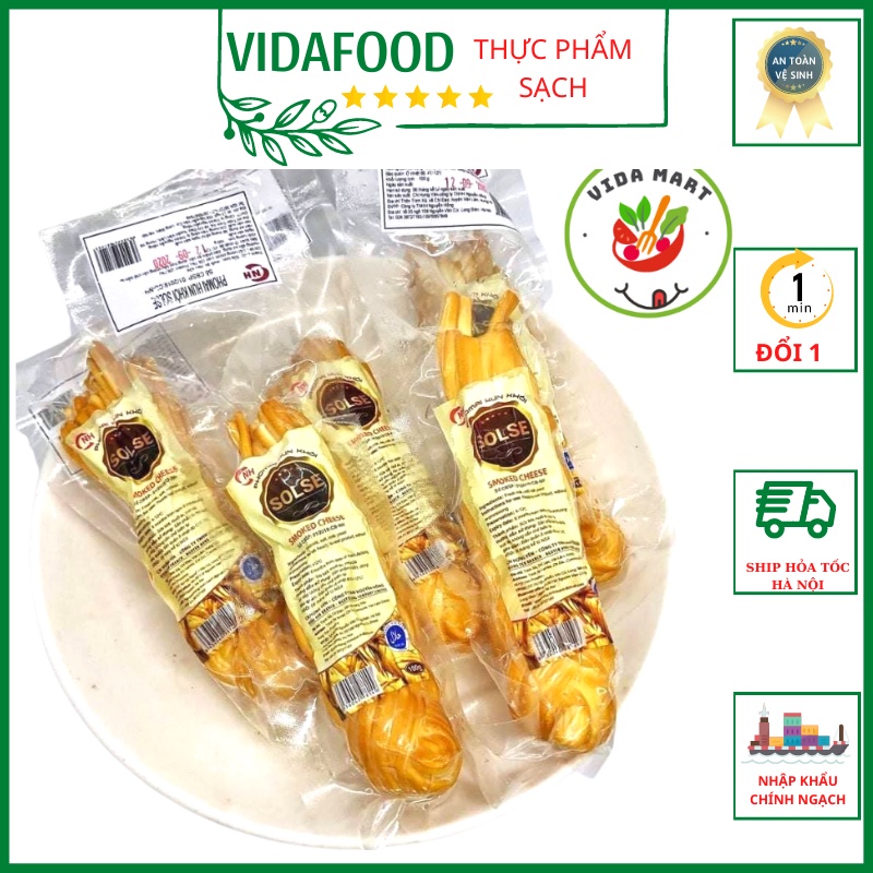 Phô Mai Xé Sợi, Phô Mai Dây Hun Khói Solse 100g, Hàng Loại 1 Thơm Vị Khói, Dai Dai, Mặn Mặt, Ship Hỏa Tốc Hà Nội