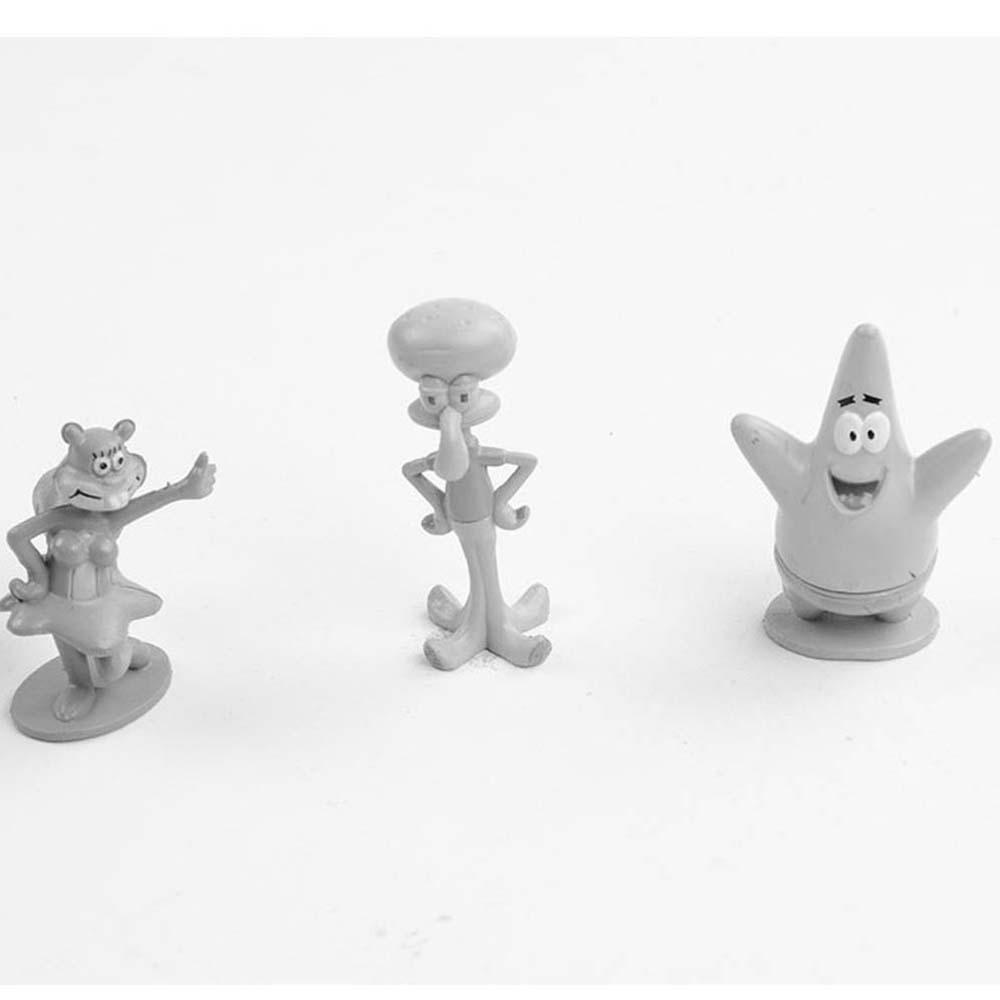 Set 6 Mô Hình Nhân Vật Phim Hoạt Hình SpongeBob Bằng PVC Trang Trí Bàn Làm Việc