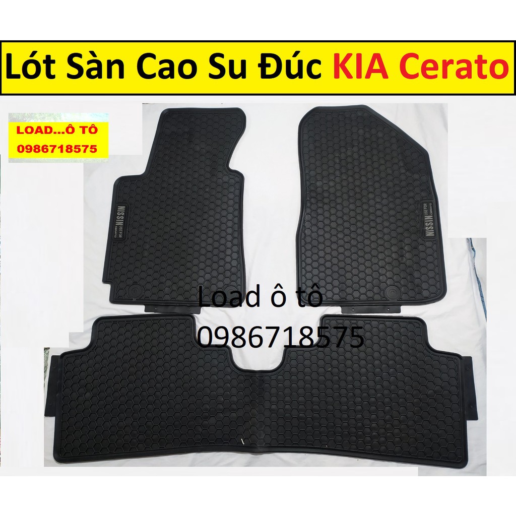 Thảm sàn Cerato 19-21, lót sàn cao su không mùi Cao cấp dành Kia Cerato 2019-2021