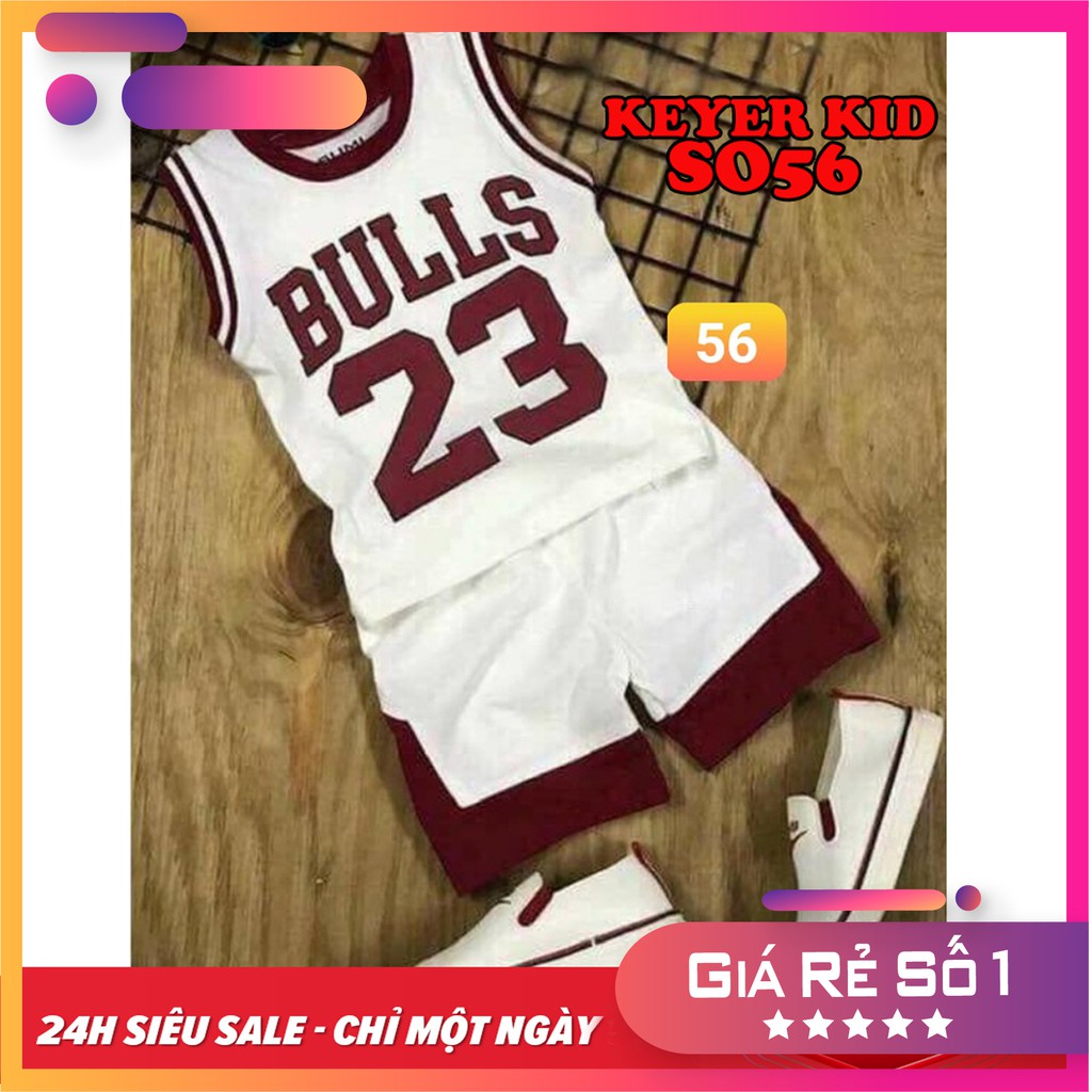 Đồ Bộ Trẻ Em , Sét thể thao bé trai bé gái kiểu 3 lổ BULLS 23, Chất vải Cotton mềm mịn, co giãn, vải không xù_s056 keyer