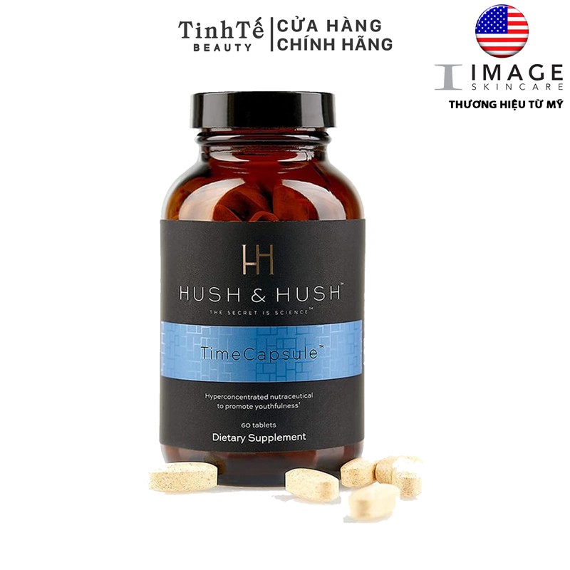 Viên uống chống tia cực tím trẻ hóa toàn diện, giảm nám da Image Skincare Hush & Hush Time Capsule (60 viên)