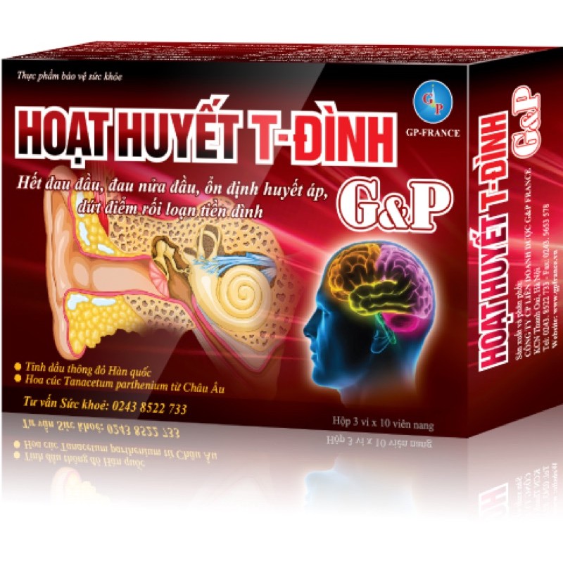 Hoạt huyết T-Đình G&amp;P - Hộp 30 viên