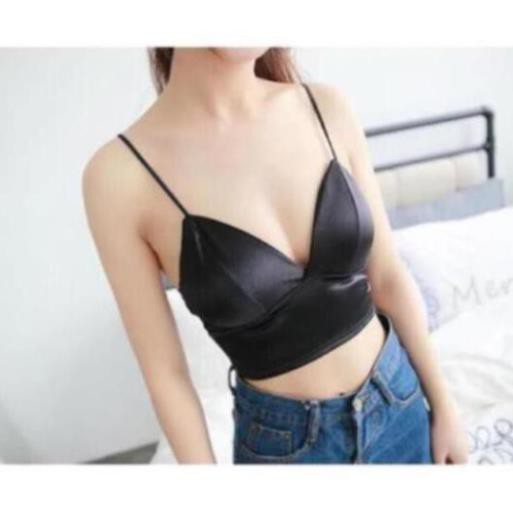Áo Bra Lụa Phi Bóng 8 Nấc Cài Siêu Hot,.