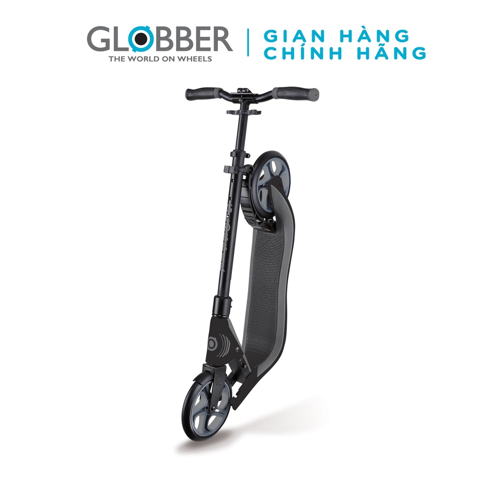 [Mã LT500 giảm 500k đơn 2tr990] Xe trượt scooter 2 bánh GLOBBER ONE NL 205 cho thiếu niên và người lớn - Đen/Xám
