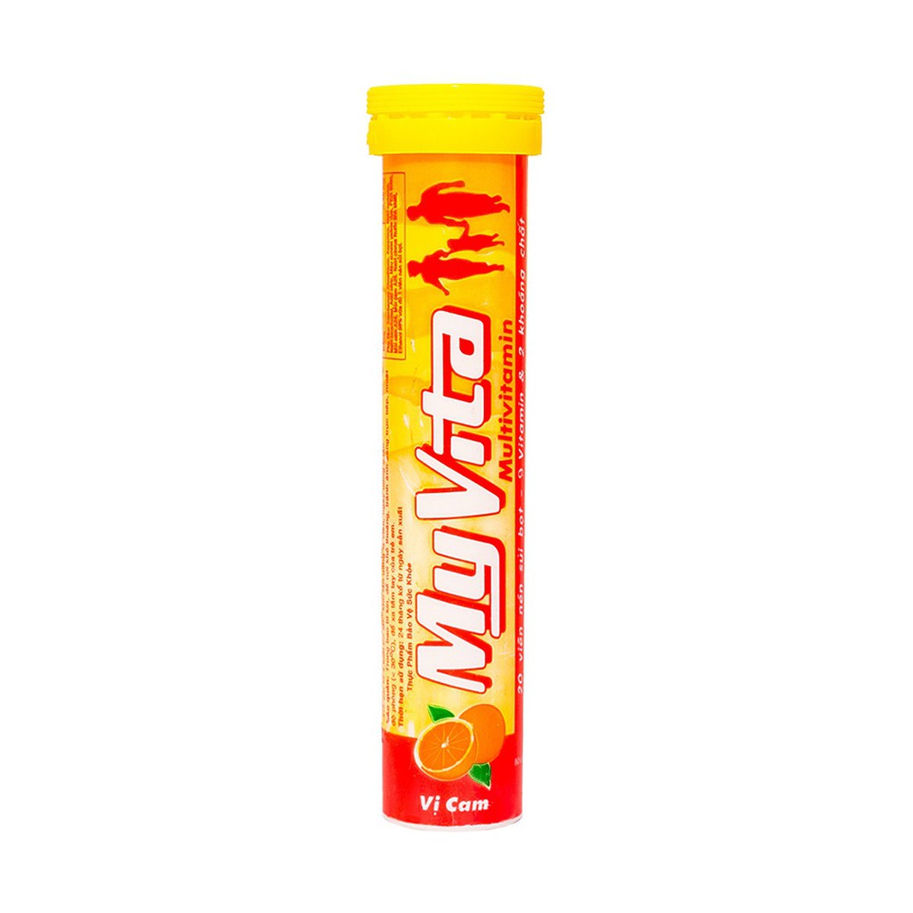 Vitamin C sủi Myvita vị cam, vị chanh tube 20 viên