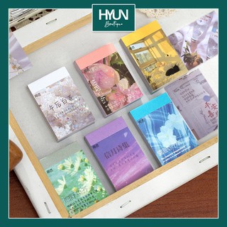 50 tờ sticker dán phong cảnh hoa lá lifestyle 1 Trang trí bullet journal DIY Hyun Boutique