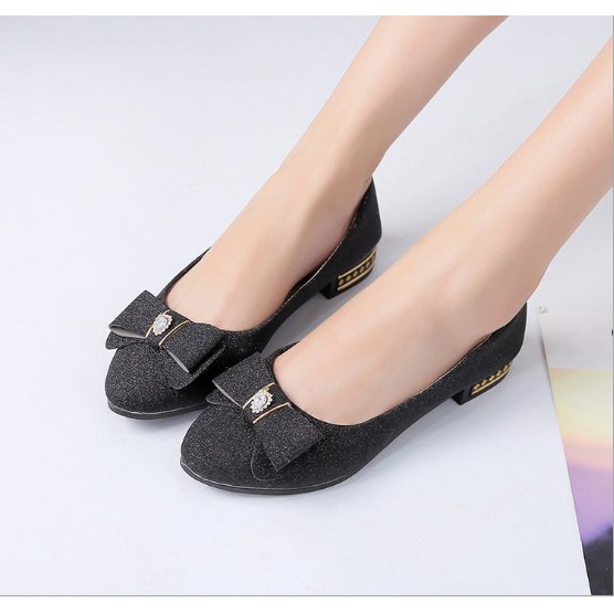 Giày búp bê đính nơ ánh nhũ chất đẹp êm chân | BigBuy360 - bigbuy360.vn