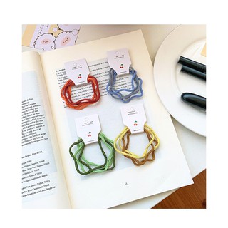 Set 4 Dây Cột Tóc Màu Đơn Giản