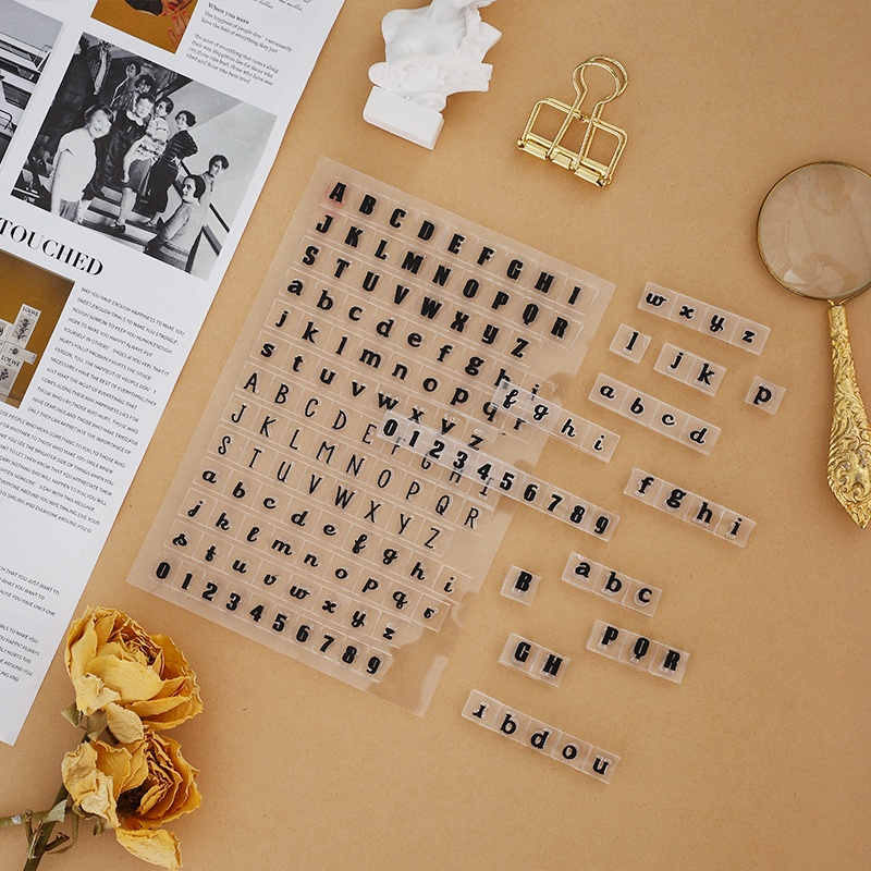 Con Dấu Trong Suốt In Chữ Cái Phong Cách Vintage Trang Trí Sổ Tay