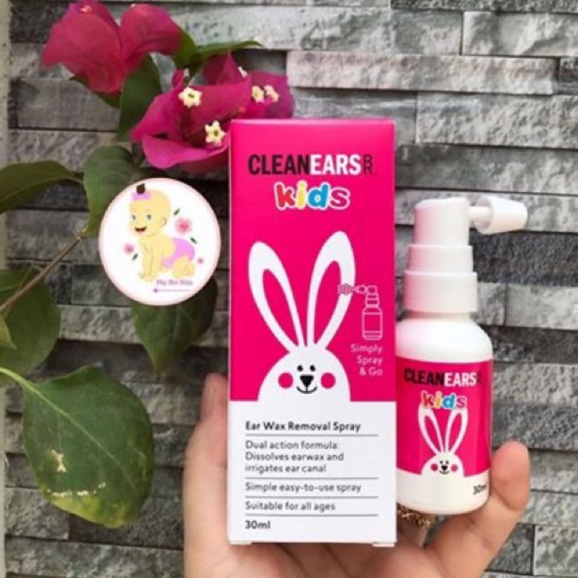 Xịt tan ráy tai thỏ hồng cho bé_ Hàng Úc