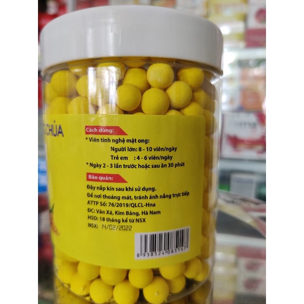 500gram viên nghệ sữa ong chúa chính hãng hỗ trợ bao tử,đẹp da,giảm thâm nám. giải độc gan