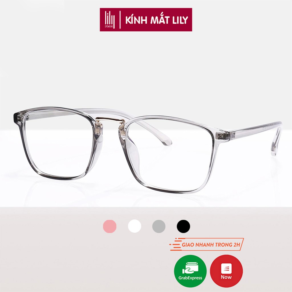  Gọng kính cận vuông nam nữ chất liệu nhựa dẻo phụ kiện thời trang Lilyeyewear 210