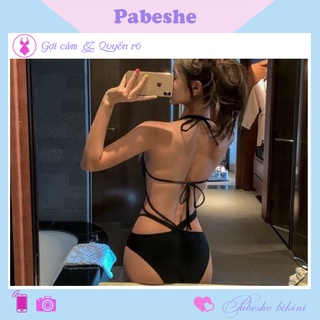 Bikini nữ đồ bơi đi biển liền thân lưng đan dây sexy PABESHE TT028