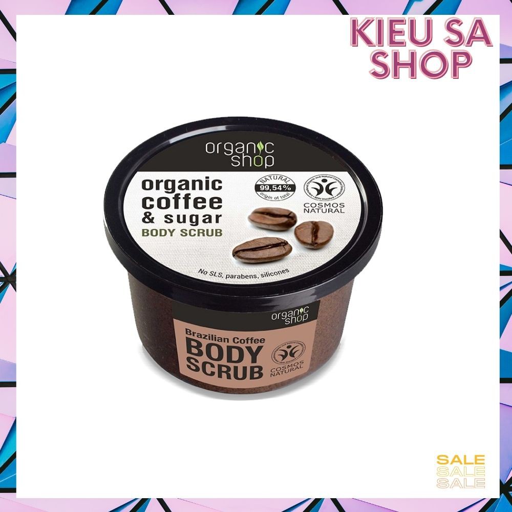 Tẩy Tế Bào Chết Body Organic Shop Organic Coffee & Sugar Body Scrub 250ml