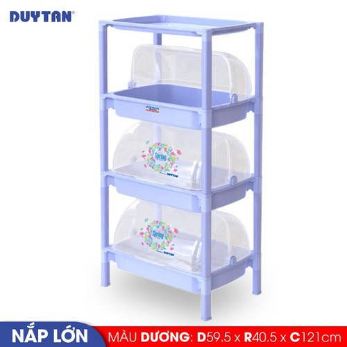 Kệ nắp lớn 3 ngăn Duy Tân ( 59.5 x 40.5 x 121 cm ) - Chuyên đựng đồ ăn, chén bát | BigBuy360 - bigbuy360.vn