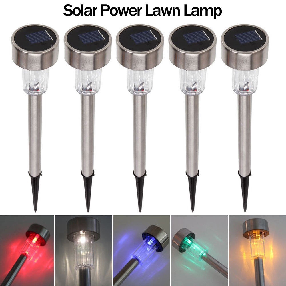 Đèn LED bãi cỏ sân vườn ngoài trời không dây sử dụng năng lượng mặt trời bằng thép không gỉ chống nước