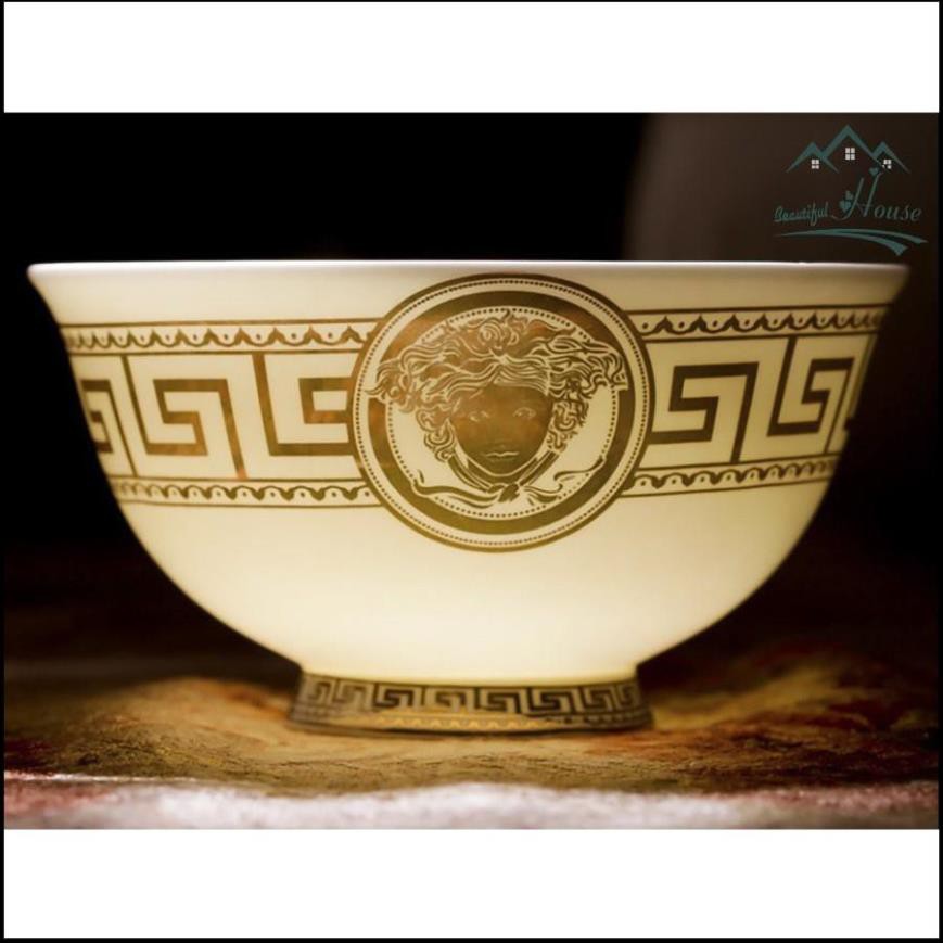 Bộ Bát Đĩa Luxury - Set Bát Chén Cao Cấp Ver.sace Sứ Xương 60 Chi Tiết M06